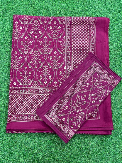 ArtbyKAMASK 100% Organic Cotton Hand Block Printed Double Bed Sheet - 210 TC Double Bed Sheet in Queen Size - Size - 90 X 108 Inches (228 x 274 cms) - 1 Bedsheet and 2 Pillow Covers - Bhumika Pink & Yellow + 5 Variants